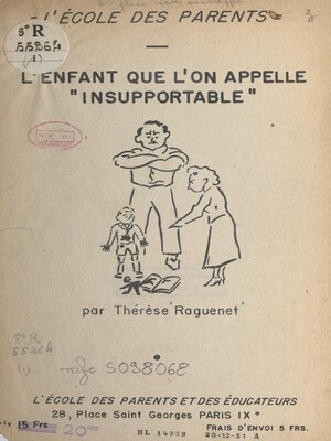 cover image of L'enfant que l'on appelle "insupportable"